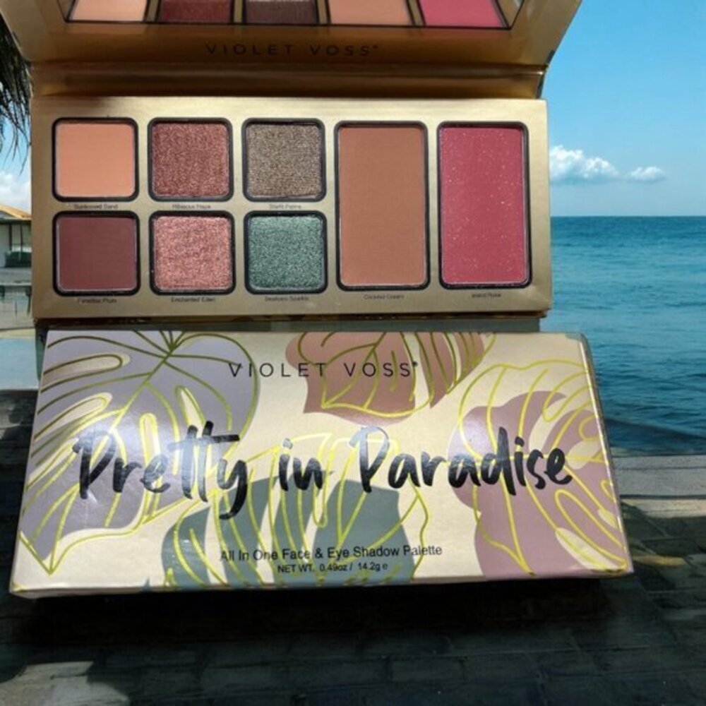 Violet Voss Pretty in Paradise All in One Face & Eye Shadow Palette New In Box